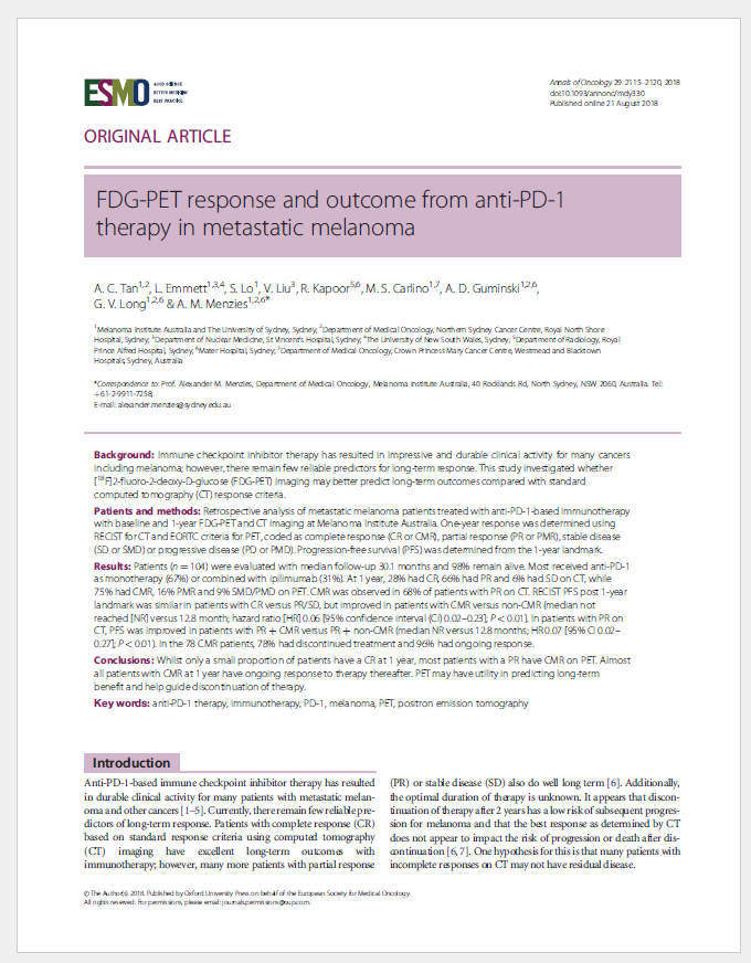 melanoma Treatment response 2